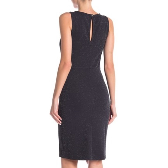 NWT Nordstrom Metallic Wrap Cocktail Midi Dress M - Picture 2 of 8